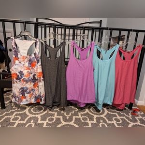 Lot of 5 Racerback Tank Tops | Under Armour & Fabletics | XS–S